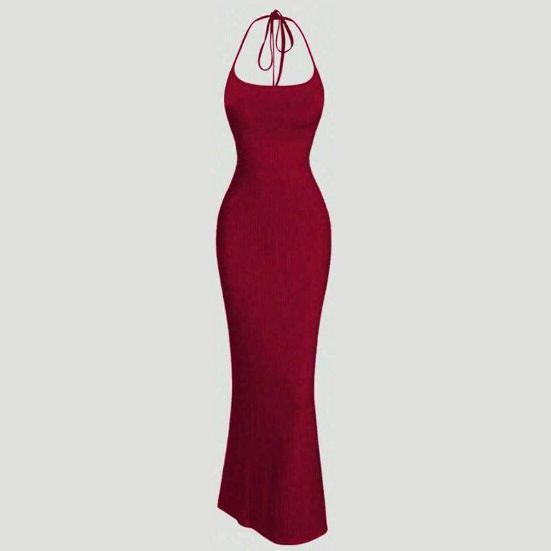 Halter Spaghetti Straps Leopard Print Slim Fit - Magellan Fashion Shop