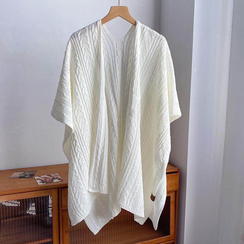 Outerwear Coat Cape Knitted - Magellan Fashion Shop