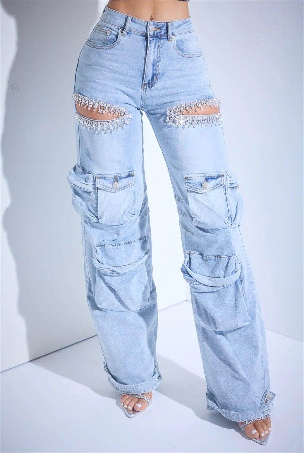 Women's Hollow-out Diamond Decorations Multi-pocket - Magellan Fashion Shop