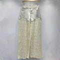 Lace Stitching Straight Wide Leg Jeans - Magellan Fashion Shop