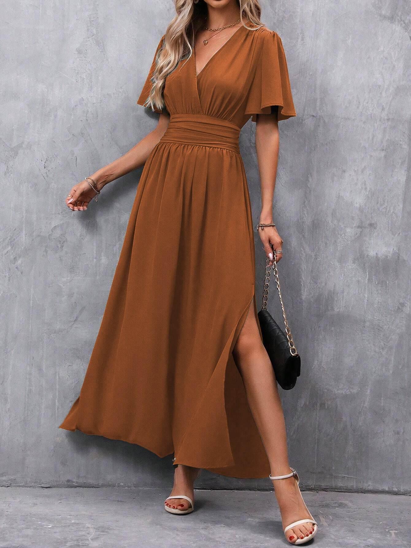 Fashionable Elegant Split Dress - Magellan Fashion Shop
