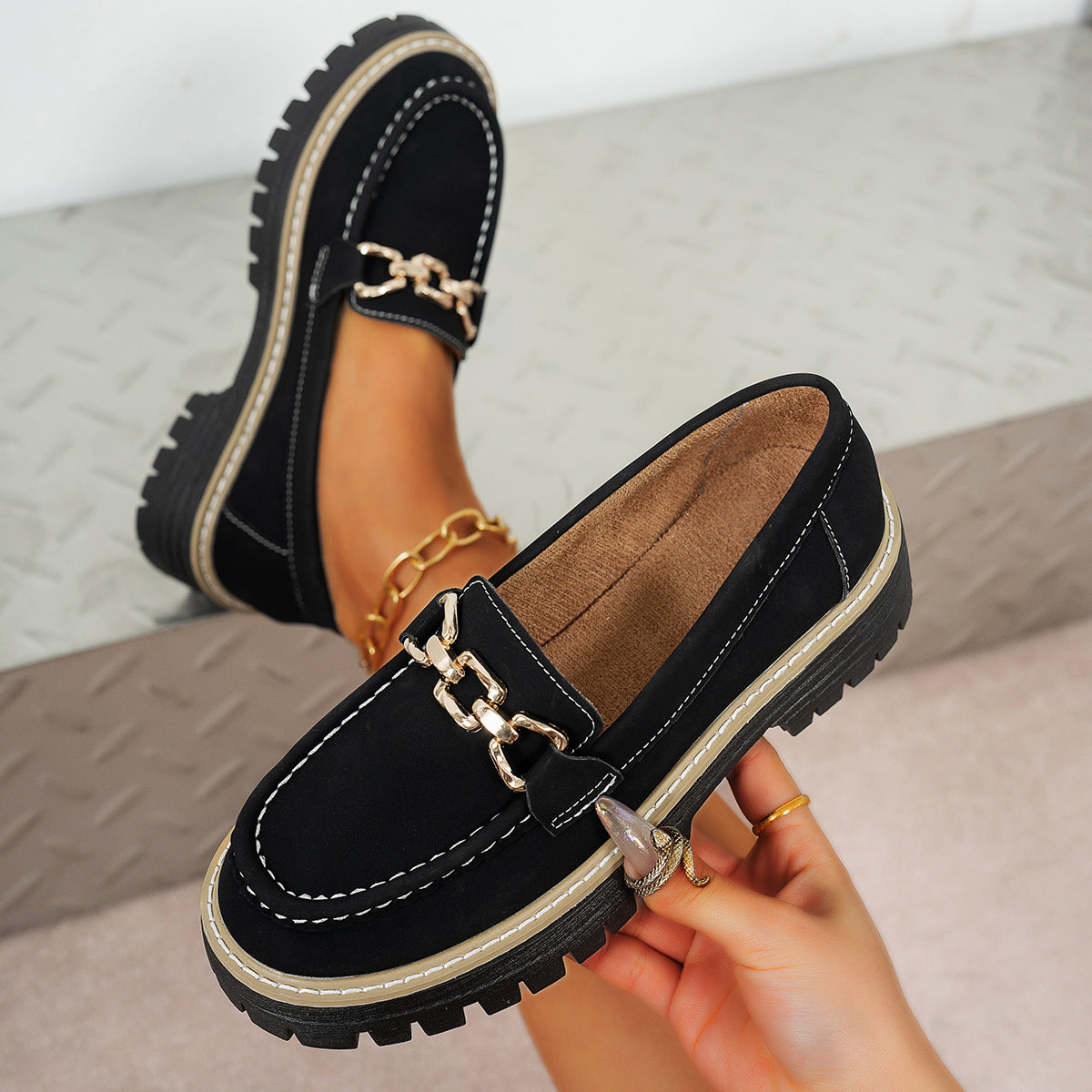 Fashion Large Size Flat Bottom New Thick Bottom Women