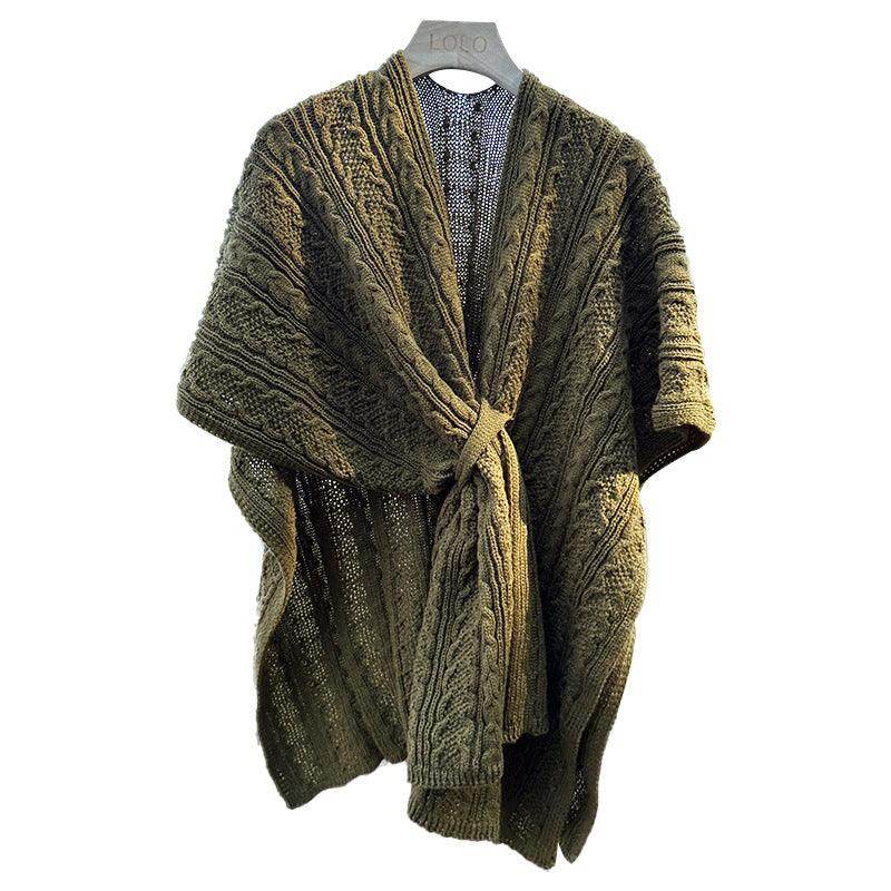 Outerwear Coat Cape Knitted - Magellan Fashion Shop