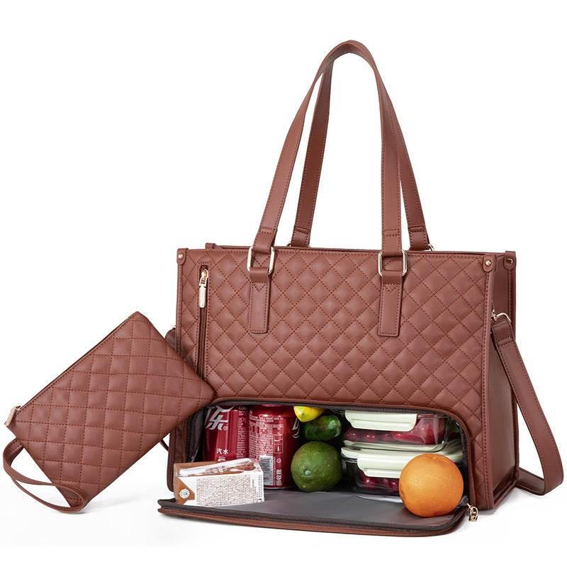 Lunch Tote Bag Women's Thermal Insulation Lunch Box Leak-proof Crossbody - Magellan Fashion Shop