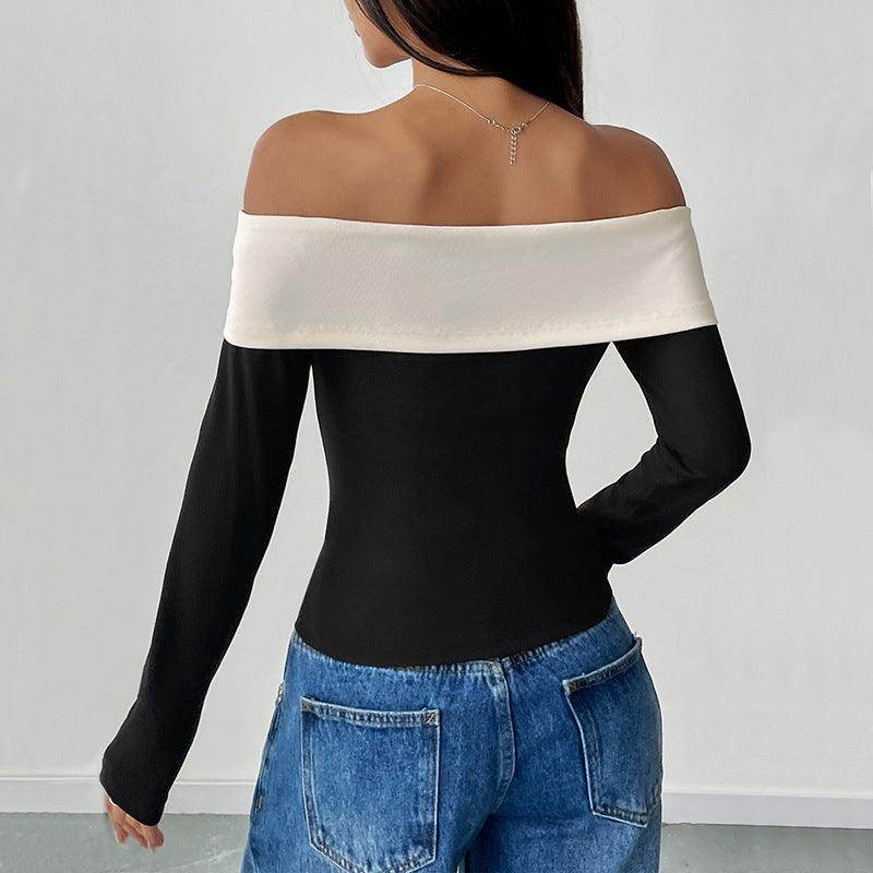 Off-neck Bow T-shirt - Magellan Fashion Shop