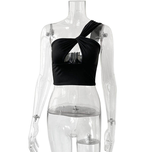 Casual One-shoulder Hollow-out Top - Magellan Fashion Shop