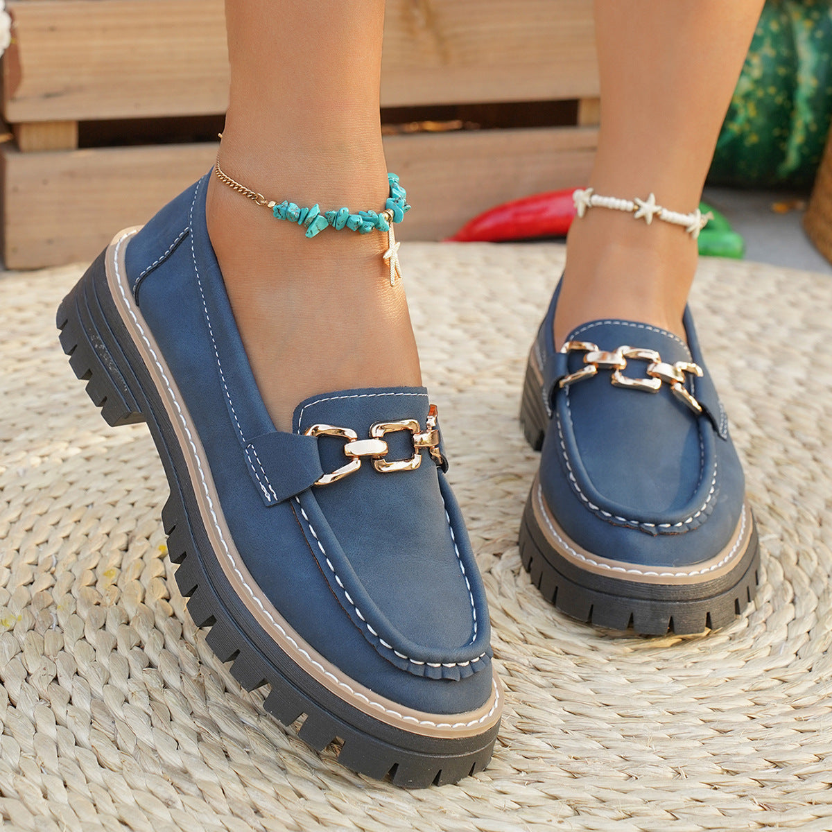 Fashion Large Size Flat Bottom New Thick Bottom Women