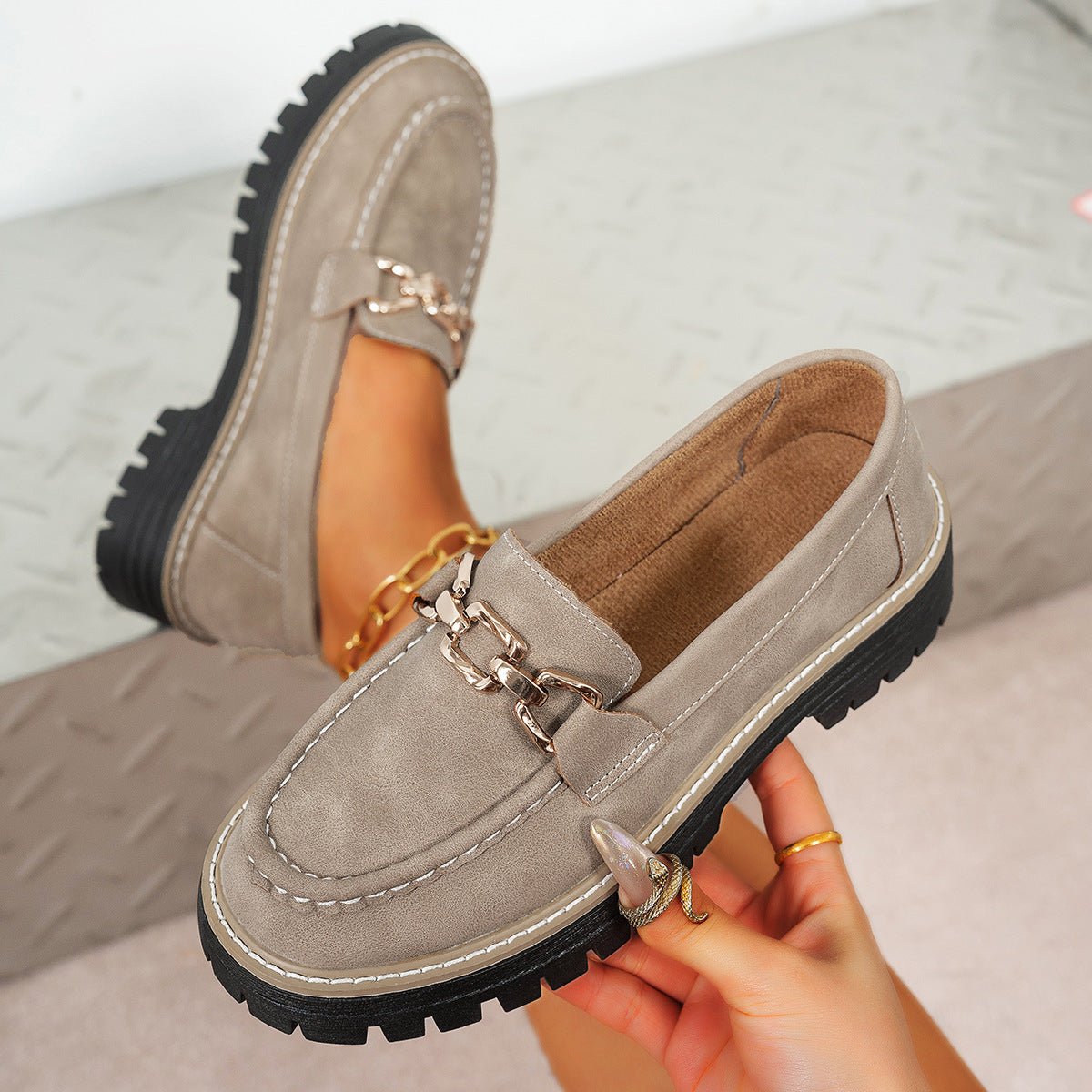 Fashion Large Size Flat Bottom New Thick Bottom Women