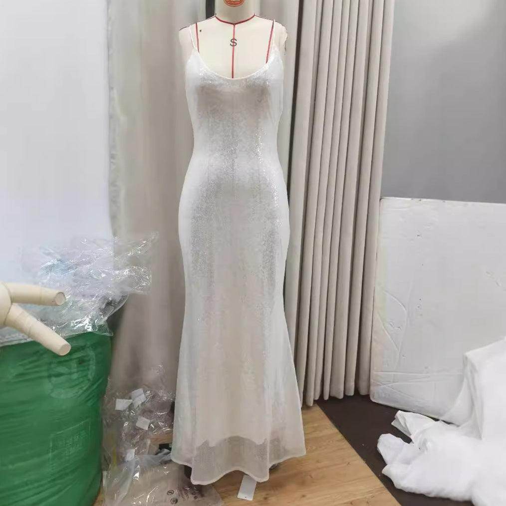 Banquet Light Dress Light Luxury Minority Sling Dress Female Temperament Elegant - Magellan Fashion Shop