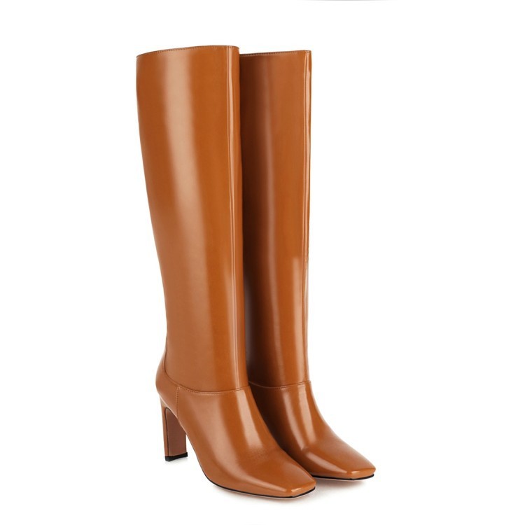 Plus Size Boots Thick Heel
