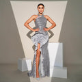 Sleeveless Cold-shoulder Banquet Sequined Sheath Dress - Magellan Fashion Shop