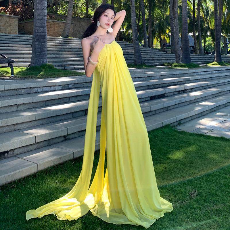 Elegant Chiffon Tube Top Dress - Magellan Fashion Shop