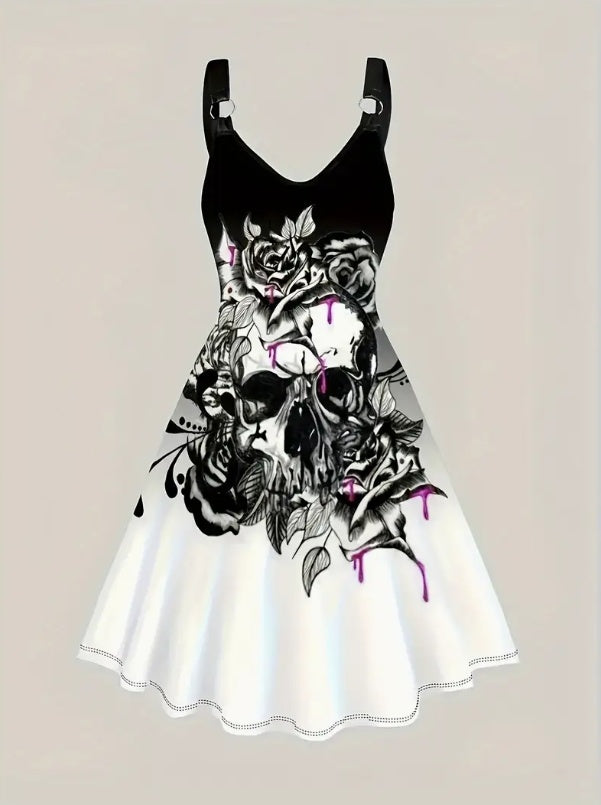 Asymmetrical Hem Short Sleeve V-neck Cross Elegant  Dress