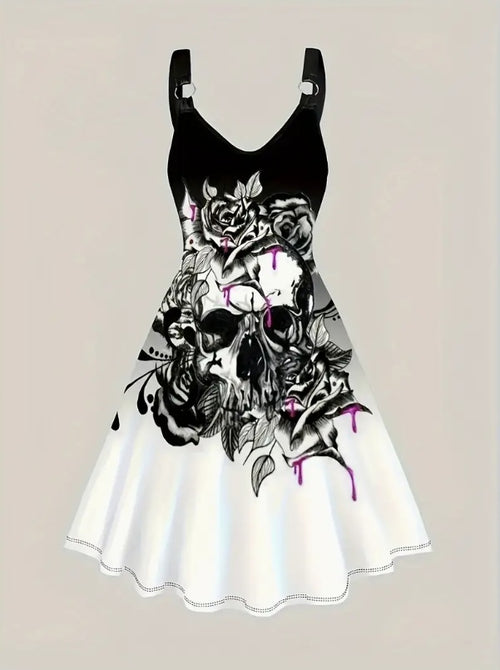 Asymmetrical Hem Short Sleeve V-neck Cross Elegant  Dress
