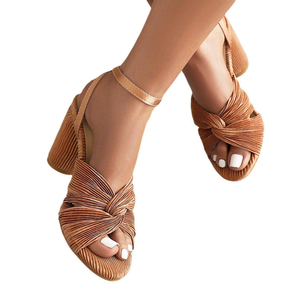 Women's Fashion Bowknot Chunky High Heels - Magellan Fashion Shop