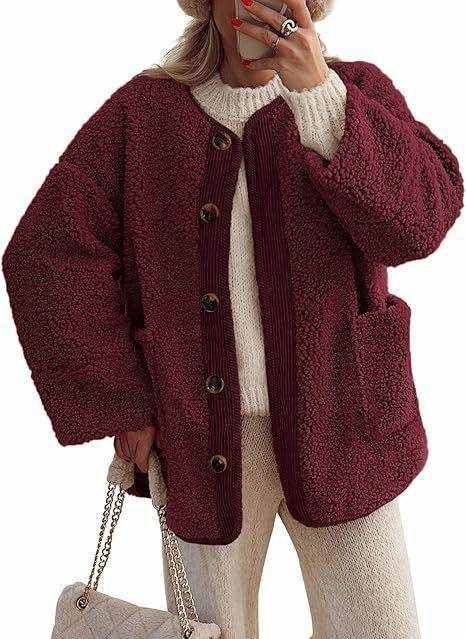 Women's warm winter collarless corduroy jacket in milky white and multiple colors