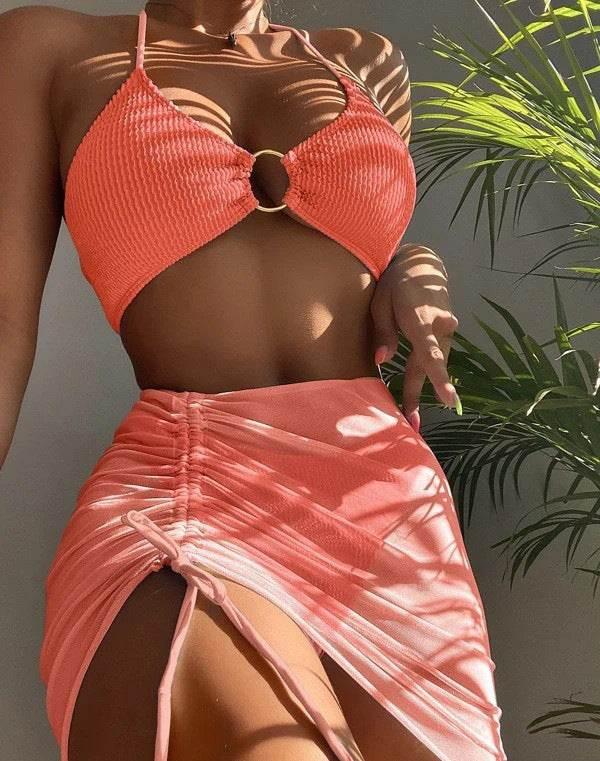 3pcs Halter Bikini Summer Fashion Beach Swimsuit For Women - Magellan Fashion Shop