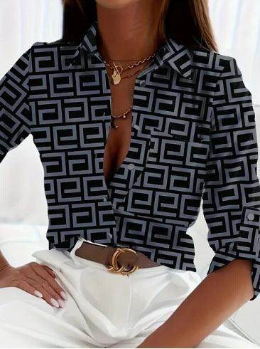 Long Sleeve Shirt Printed Women - Magellan Fashion Shop