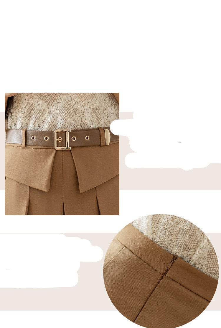 Women Hip-covering Mid-length Pleated Skirt - Magellan Fashion Shop