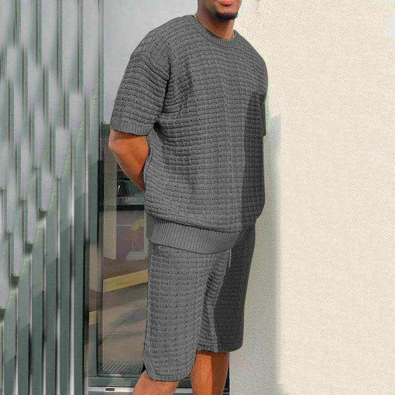 Men's Summer Suit Fashion Loose Men 2 Pieces Outfit Summer Hippie Shirt And Short Set - Magellan Fashion Shop