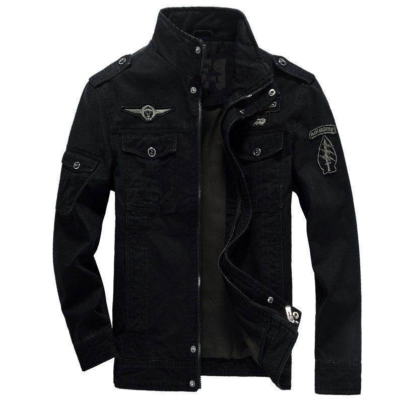 New Washed Men's Flying Stand Collar Men's Clothing Jacket - Magellan Fashion Shop