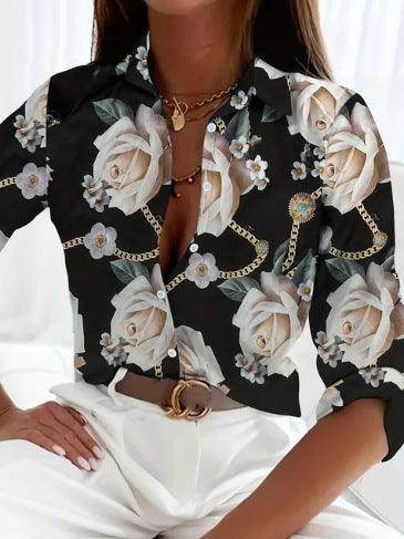 Long Sleeve Shirt Printed Women - Magellan Fashion Shop
