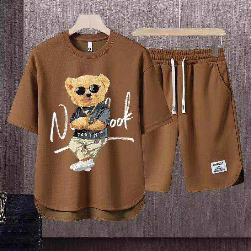 Short-sleeved T-shirt Summer Men Leisure Set Teenagers - Magellan Fashion Shop