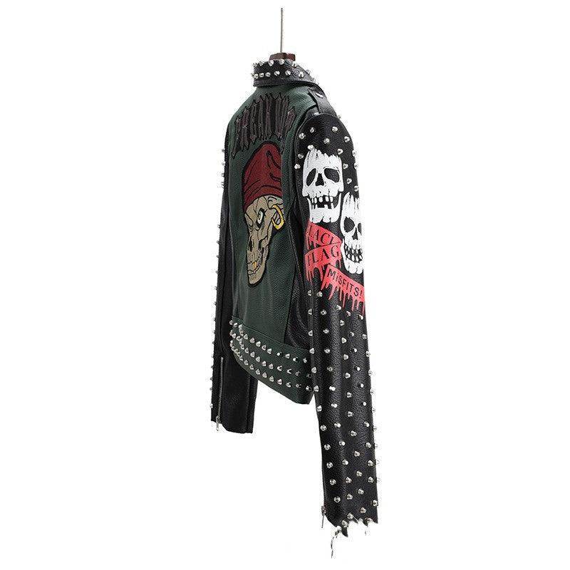Fashion Floral Print Short Motorcycle Jacket - Magellan Fashion Shop