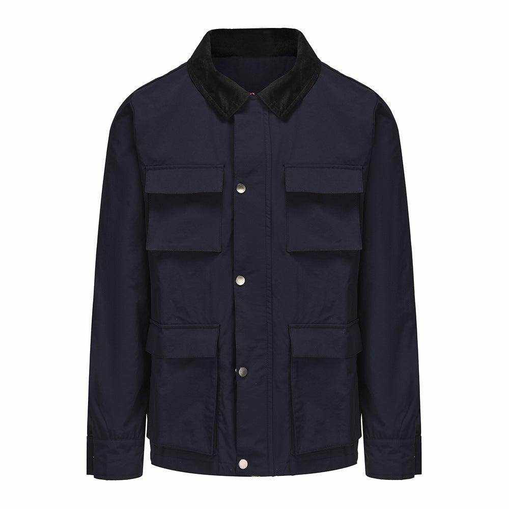 Fashion Solid Color Zipper Jacket Jacket Men - Magellan Fashion Shop