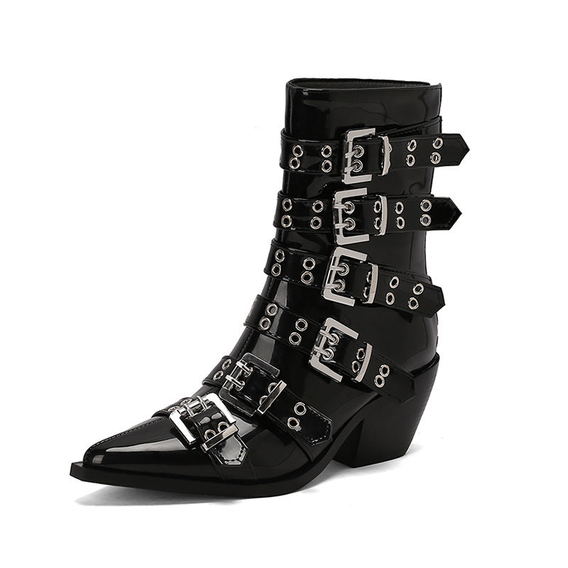 Autumn And Winter Pointed Knight Women's Boots