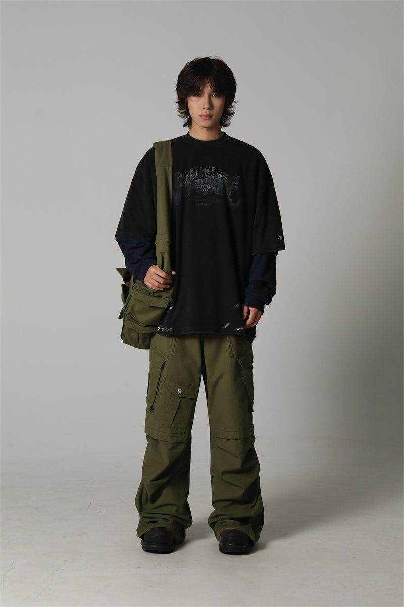 Double Yarn Combed Cotton Rock Print Round Neck Short Sleeve T-Shirt Men - Magellan Fashion Shop