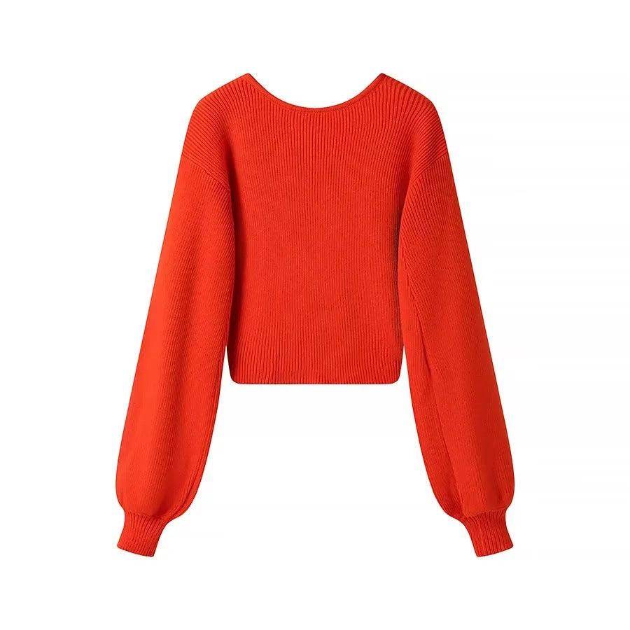 Women's Fashion Design Knitted Pullover Sweater - Magellan Fashion Shop