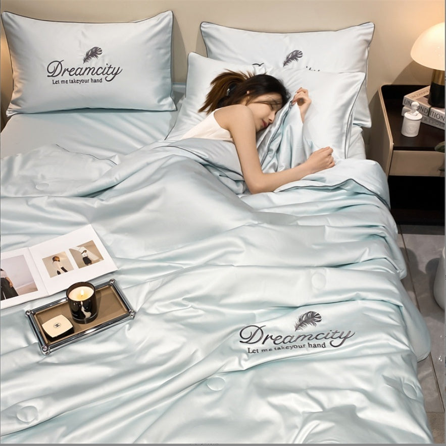 Modern, breathable silk cover with ice silk print - Magellan Fashion Shop