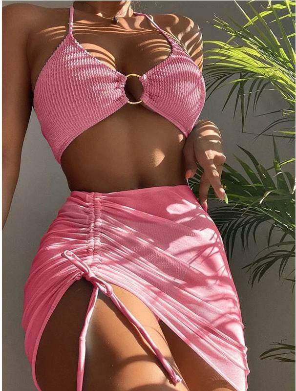 3pcs Halter Bikini Summer Fashion Beach Swimsuit For Women - Magellan Fashion Shop