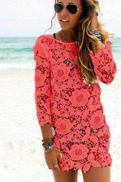 Sexy Water Soluble Lace Crochet Beachwear - Magellan Fashion Shop