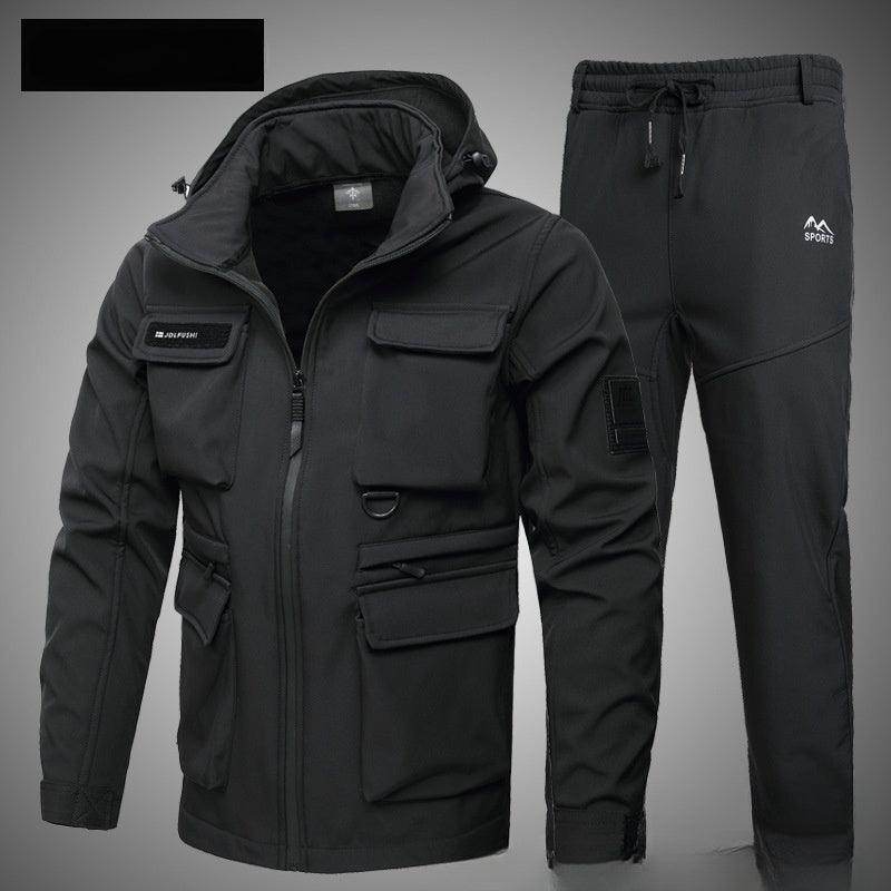 Autumn And Winter Fleece-lined Warm Waterproof Labor Protection Wear-resistant Outdoor Mountaineering - Magellan Fashion Shop