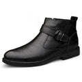 Cowhide And Velvet Warm Leisure Plus Size Leather Boots - Magellan Fashion Shop