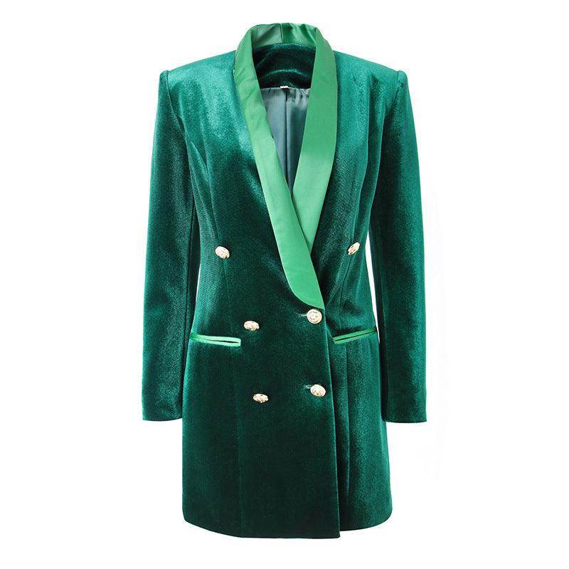 Women's Design Sense Niche Loose Velvet Dress Suit Skirt - Magellan Fashion Shop