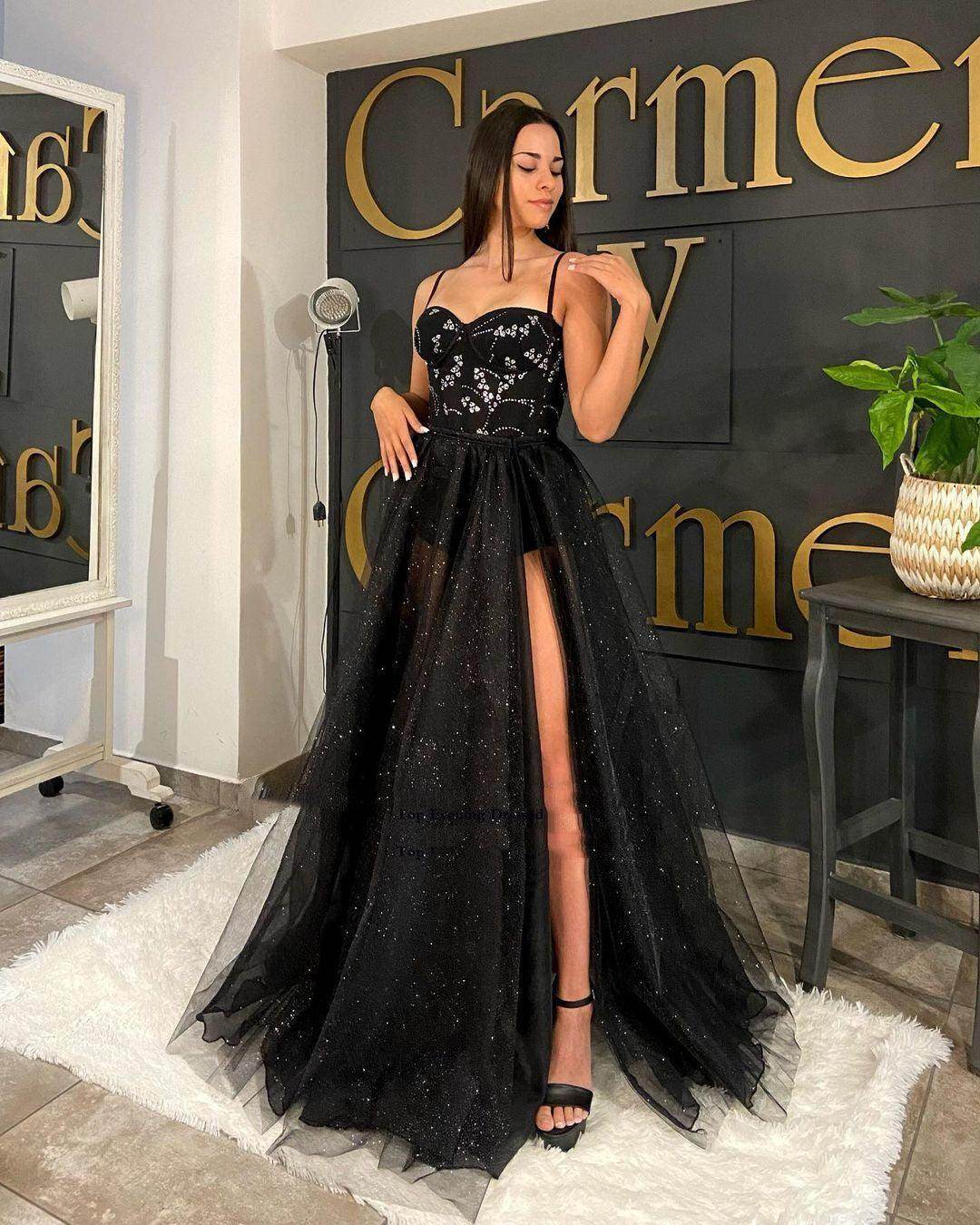 Show Elegant Black Slimming Evening Party Dress - Magellan Fashion Shop