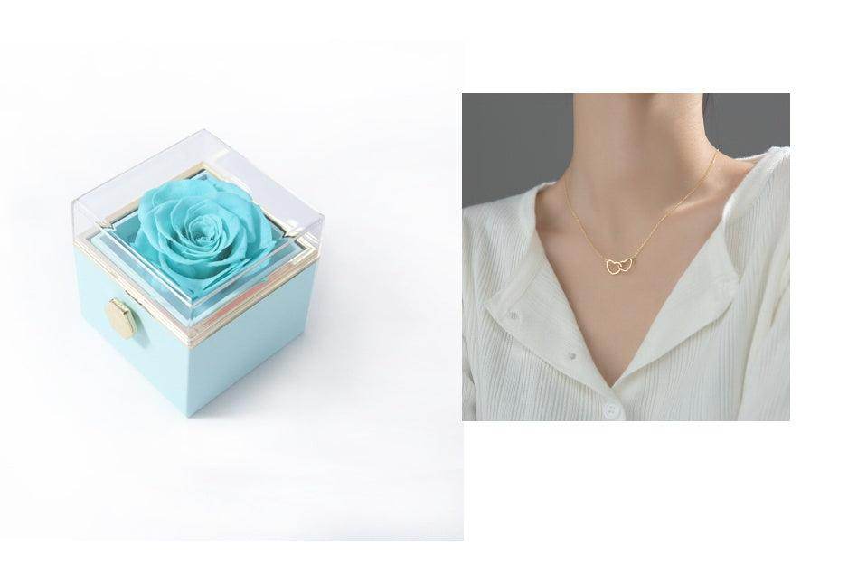 Fashion Acrylic Rotating Rose Jewelry Box - Magellan Fashion Shop