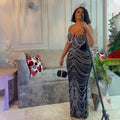 Sling Hot Drilling Foam Beads Evening Dress - Magellan Fashion Shop