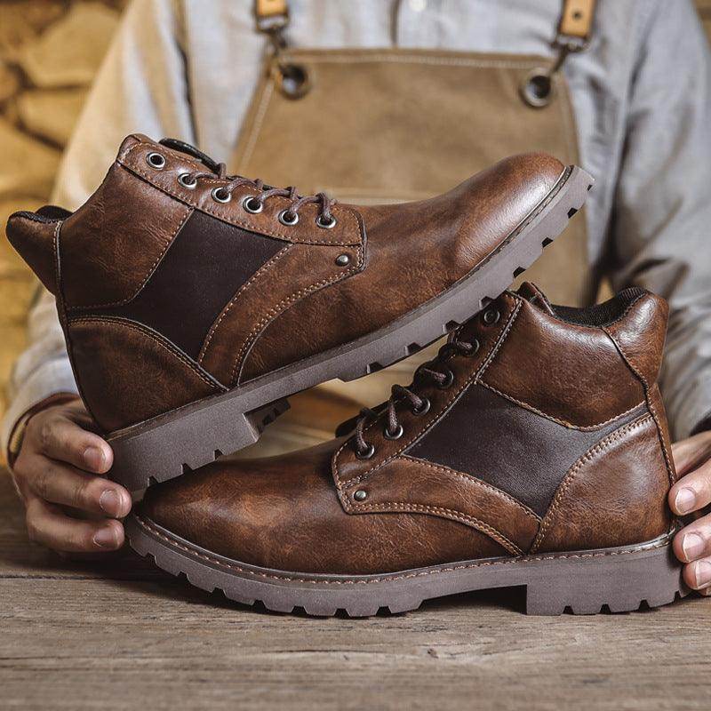 Retro British Style Leather Boots - Magellan Fashion Shop