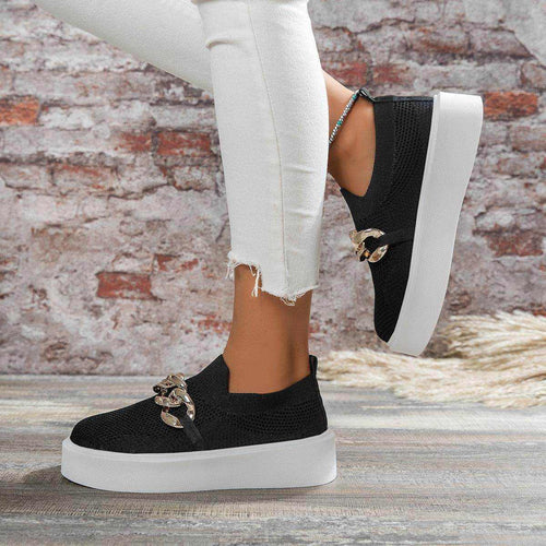 Chain Flats Shoes Women Breathable Mesh Shoes - Magellan Fashion Shop