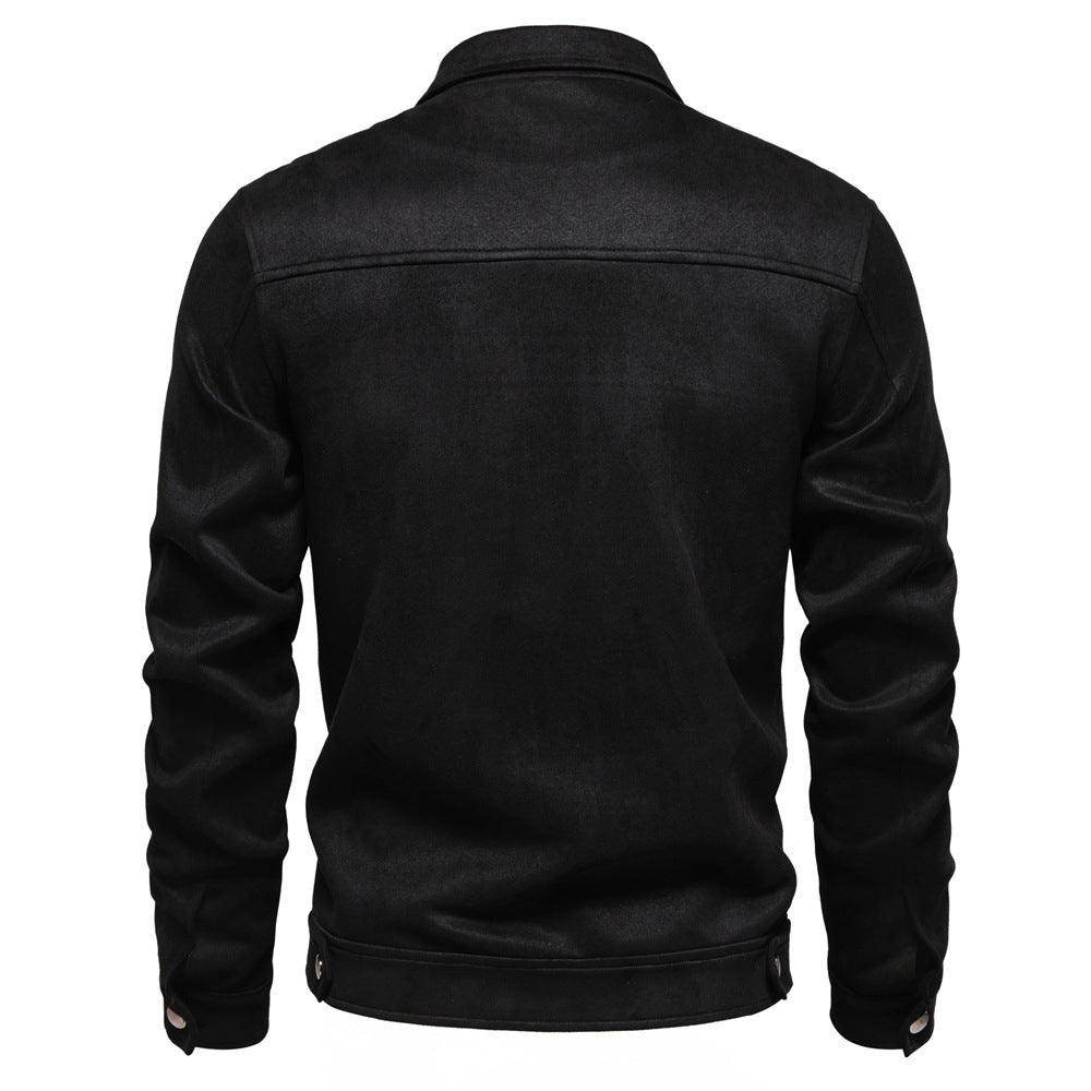 Men's Autumn And Winter Solid Suede Coat Men's - Magellan Fashion Shop