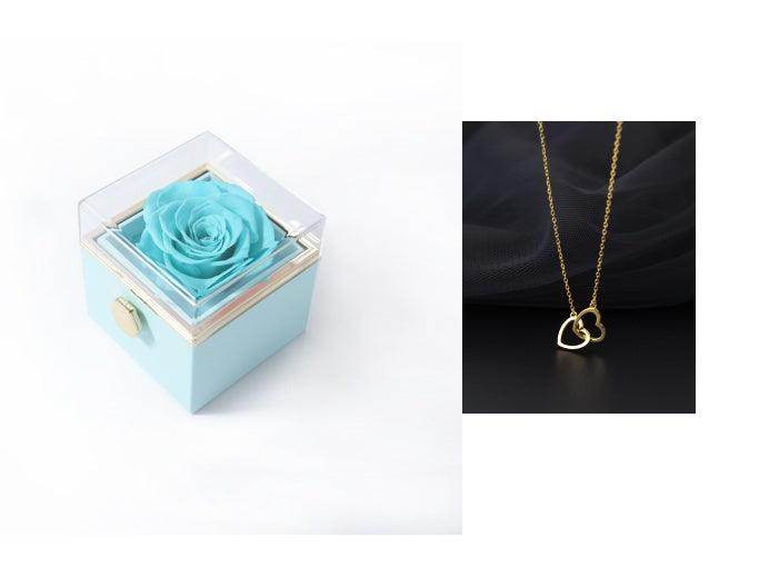 Fashion Acrylic Rotating Rose Jewelry Box - Magellan Fashion Shop