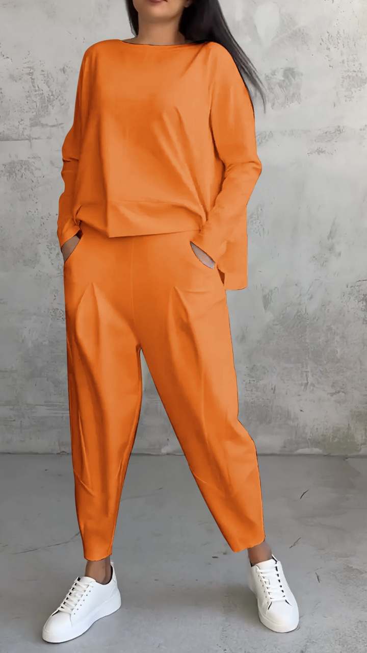 Women's Irregular Suit Long-sleeved Round Neck Top