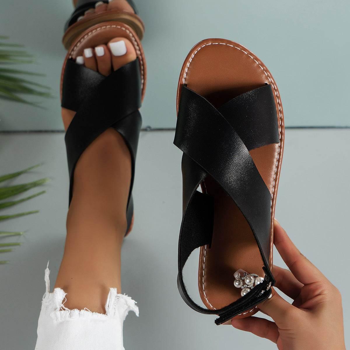 Women's Plus Size Thick Bottom Chunky Heel Wedge Sandals - Magellan Fashion Shop