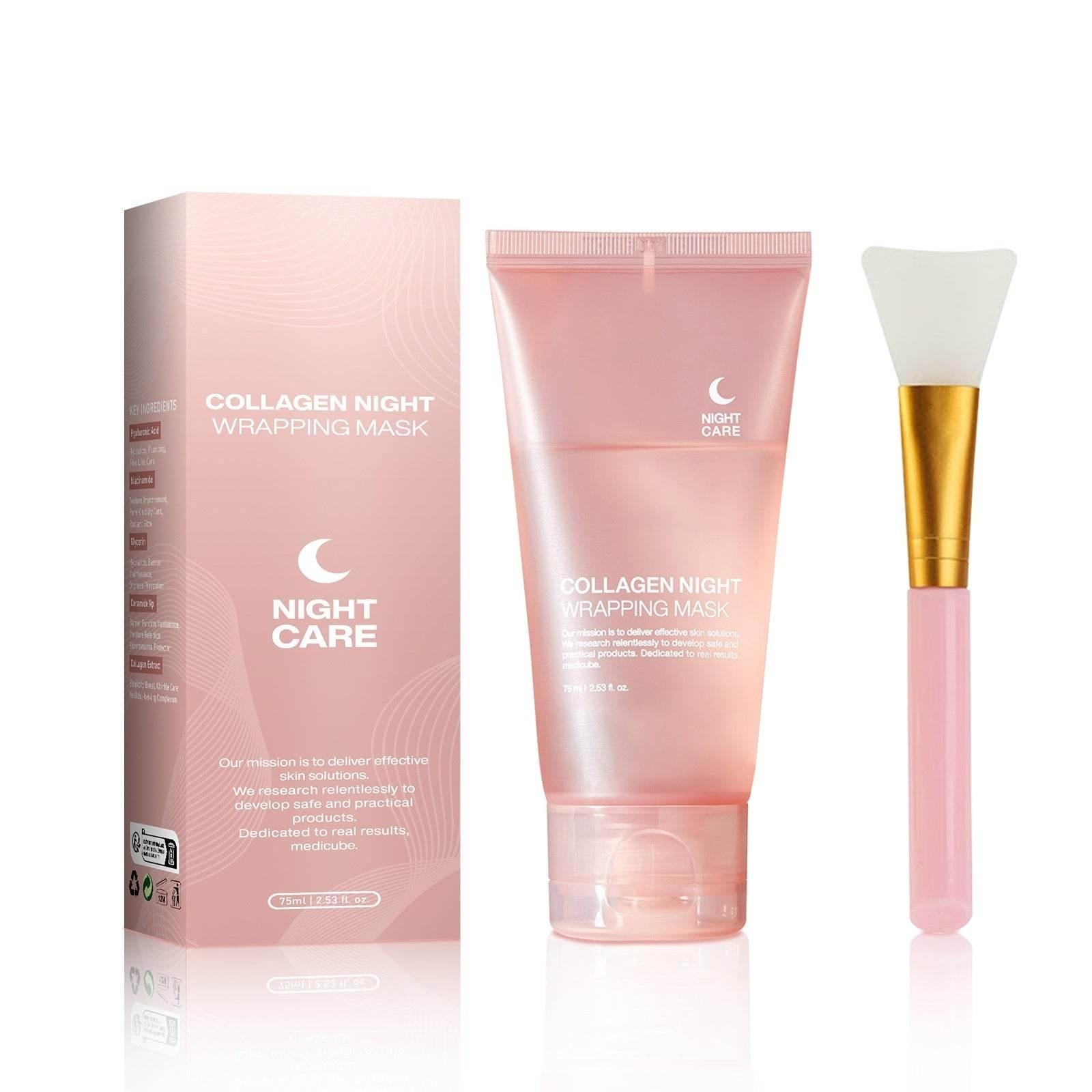 Face Night Mask Collagen Wrapping Mask Natural Ingredients Firming Elasticity & Hydration Anti-wrinkle - Magellan Fashion Shop