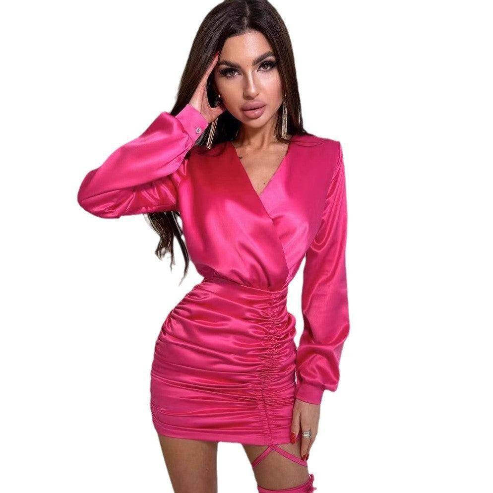 Slimming Long Sleeves High Waist Sheath Dress Women - Magellan Fashion Shop