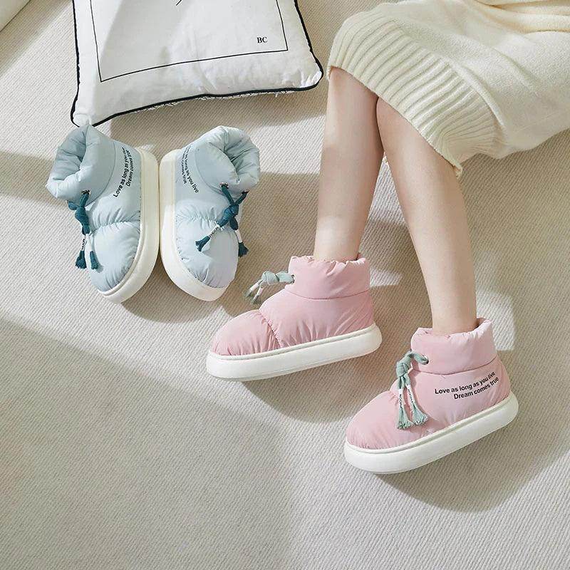 Winter Drawstring Cotton Shoes Indoor Outdoor Waterproof - Magellan Fashion Shop